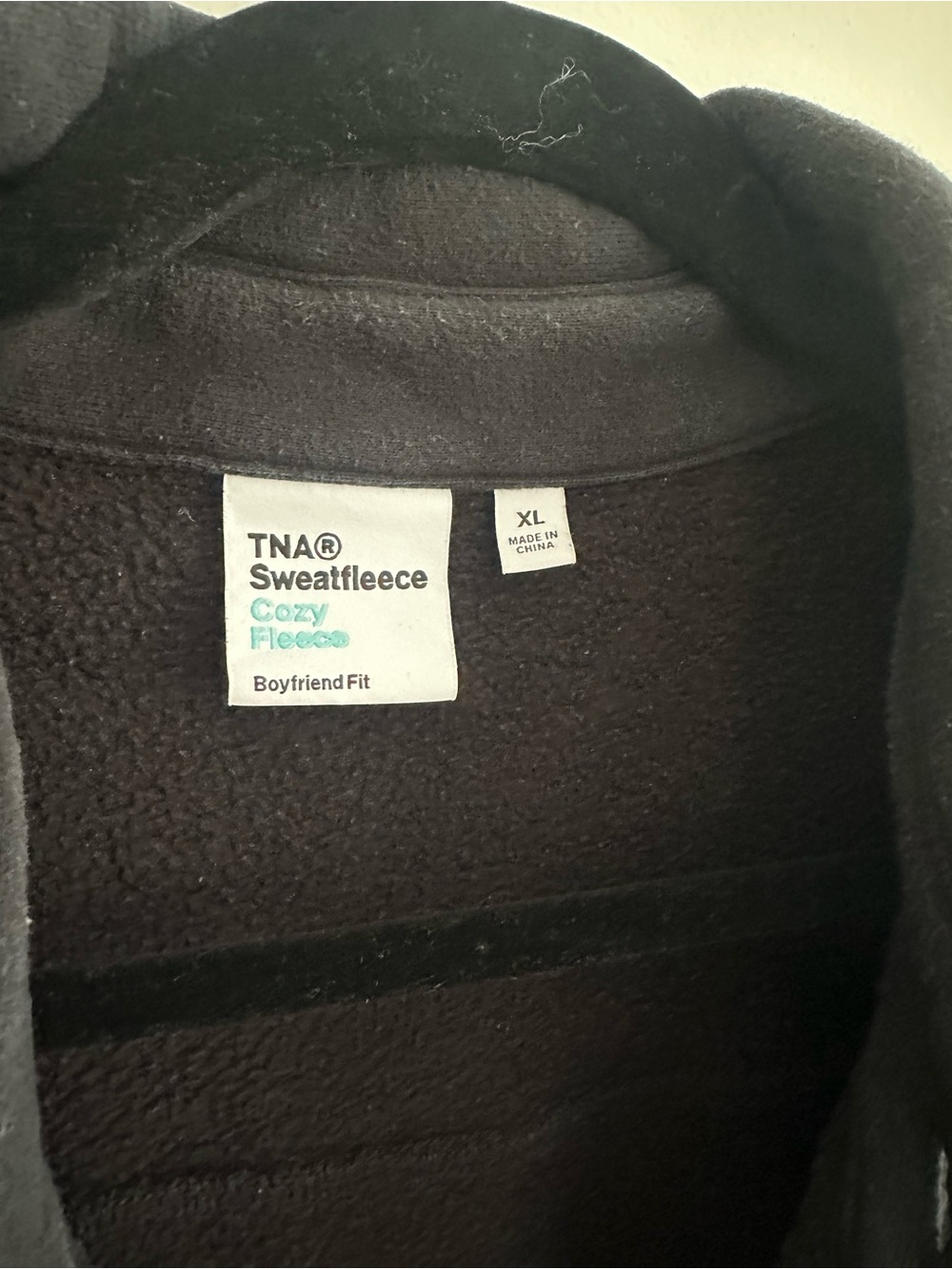 TNA Black Fleece Button-Up Jacket - Picture 3 of 5